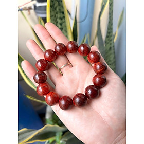 Vòng Gỗ Tử Đàn Ấn 16li - Vòng đeo tay Cao Cấp Tiểu Diệp Lá Nhỏ Kim Sa Nhiều Sao Phong Thủy