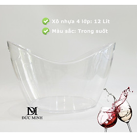 Mua Xô đá ướp lạnh rượu vang  đồ uống dung tích 12 lít trong suốt