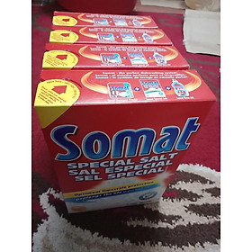 Muối rửa chén bát somat  4 hộp 1,2kg