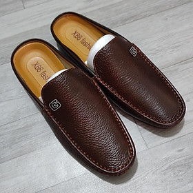 Giày nam không gót chất liệu DA BÒ đế cao su đã khâu chắc chắn bảo hành 12 tháng size 38 đến 43