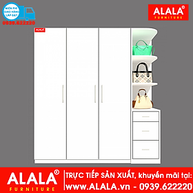 Tủ quần áo ALALA233 gỗ HMR chống nước - www.ALALA.vn - 0939.622220
