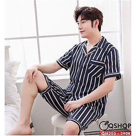 BỘ ĐỒ PIJAMA NAM MẶC NHÀ MẶC NGỦ QSHOP QM203 -QM204