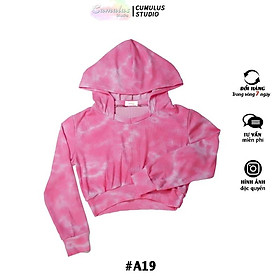 Áo hoodie croptop tay dài Cumulus kiểu dáng dễ thương A19