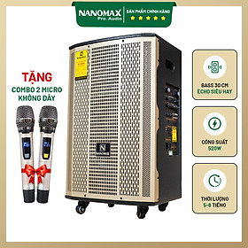 Mua Loa Kéo Nanomax K-301 Bass 3 Tấc 30cm Công Suất 520w Karaoke Bluetooth Hàng Chính Hãng