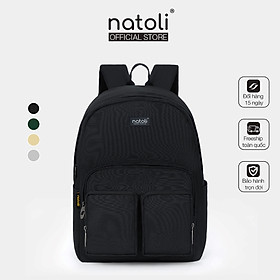 Balo thời trang du lịch unisex Old school Backpack B5 thương hiệu NATOL chất vải canvas nhiều ngăn kháng nước chống sốc cao cấp