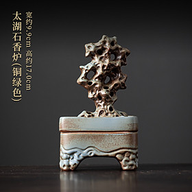 Mua LƯ HƯƠNG XÔNG TRẦM  ĐỐT TRẦM BẰNG SỨ HÌNH ĐÁ THÁI HỒ