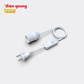 Chuôi đèn liền công tắc Điện Quang ĐQ LH 5W E27 (dây dài 5m, màu trắng)