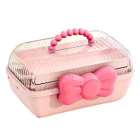 Girl Hair Accessories Storage Box Portable for Hair Pins Hair Bows Necklaces