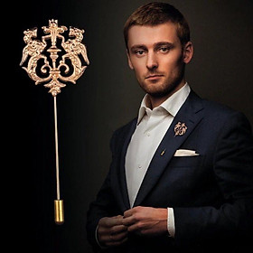 Ghim cài áo Phụ kiện chú rể - ghim cài vest cưới Sư tử anh lịch lãm