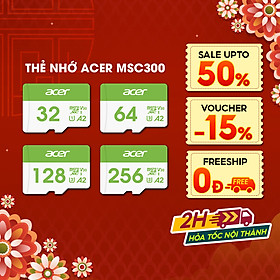 Mua Thẻ nhớ Acer MicroSD Card MSC300 4K UHS-I tốc độ đọc/ghi lên đến 160/120MB/s - Hàng chính hãng bảo hành 5 năm | Thẻ nhớ camera chuyên nghiệp 64GB |128GB | 256GB