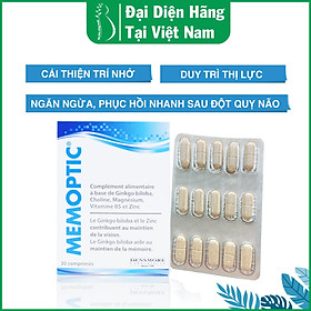 Hình ảnh Memoptic: Viên Bổ Não, Cải Thiện Trí Nhớ, Giảm Đau Đầu, Mất Ngủ, Ngăn Ngừa Và Phục Hồi Đột Quỵ