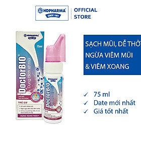 Dung Dịch Xịt Mũi DOCTORBIO Trẻ Em - HDPHARMA - Hỗ Trợ Giảm Các Bệnh Về Đường Hô Hấp (75 ml)