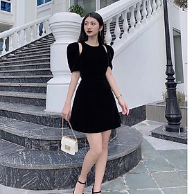 Đầm Xèo Đỏ Đi Chơi Tết Khóet Vai Áo Dự Tiệc Siêu Sang BY8330
