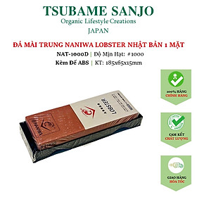 Mua Đá Mài Nhật Bản Naniwa kèm Đế Nhựa ABS  Mặt Trung - Mài Bén  Cỡ Vừa NAT: #1000D | Kích Thước 185x65x15mm