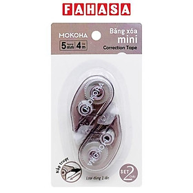 Bộ 2 Băng Xóa Kéo Mini - 5 mm x 4 m - Mokoha M-CT001 - Màu Xám