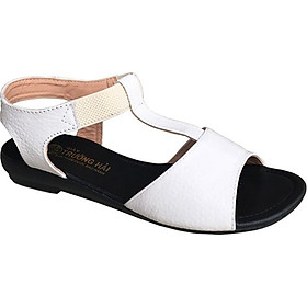 Giày sandal nữ Trường Hải da bò thật đế cao su không trơn dép cao 2.5cm dép thời trang cao cấp SDN074