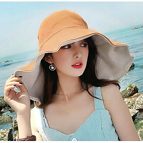 Nón rộng vành gấp gọn đội 2 mặt mũ vành rộng chống nắng tia cực tím cho nữ thời trang Hàn Quốc dona22102603