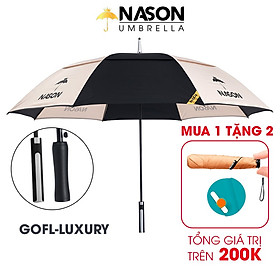 Ô dù Golf 2 tầng cao cấp 30 inch Nason Umbrella Luxury,Tự động một chiều, Chống thấm chống tia UV