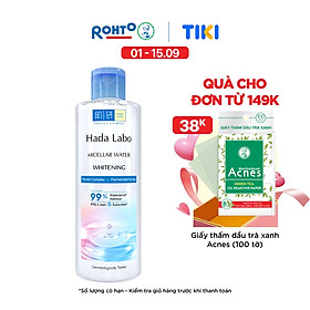 Nước tẩy trang sạch sâu dưỡng trắng Hada Labo Micellar Water Whitening 240ml