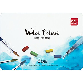 Hộp 36 Màu Nước Dạng Nén Deli 73877 - Màu Nước Dạng Nén Mỹ Thuật