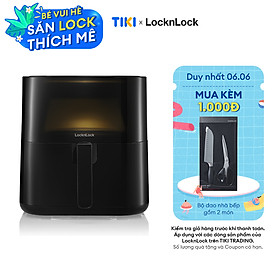 Nồi Chiên Không Dầu Locknlock Visible Air Fryer CUBE EJF996BLK (5.5 Lít) - Hàng Chính Hãng