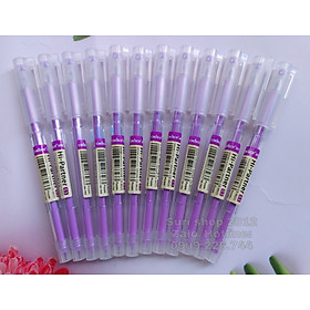 Hộp 12 cây bút gel mực tím Chosch CS-8623 phù hợp với học sinh tiểu học,sinh viên và mọi độ tuổi.