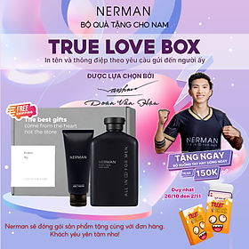 Bộ quà tặng nam giới - TRUE LOVE BOX - Sữa tắm gội hương nước hoa 350ml & Gel rửa mặt 100ml