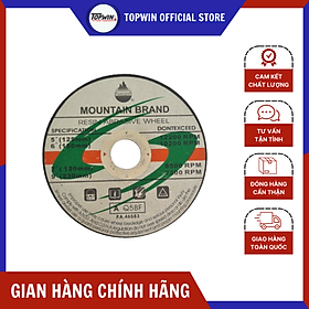 (Combo 5 Viên) Đá Cắt Sắt Núi 09 (MOUTAIN) 125x2x22mm Cắt Sắc Bén, Bền Bỉ, Ít Hao Mòn Và Độ Chính Xác Hoàn Hảo | TOPWIN Official Store