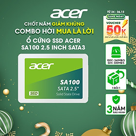 Hình ảnh Ổ cứng SSD Acer SA100 3D NAND tốc độ đến 561MB/s - HÀNG CHÍNH HÃNG Bảo hành 3 năm