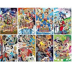 Poster ảnh One Piece Wano quốc Stamped 8 tấm A3 anime chibi tặng thẻ VCone
