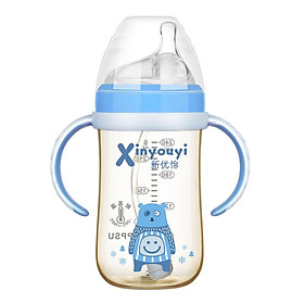 Bình Sữa Cổ Rộng PPSU Bình Sữa Núm Vú Silicone Nước Uống Chai Sữa Cho Trẻ Ăn Bộ Bé Bình Sữa Sơ Sinh Chịu Nhiệt Mềm Núm Ti - one