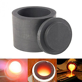Pure Graphite Crucible Cup Propane Torch Melting Gold Silver DxH 40x60mm