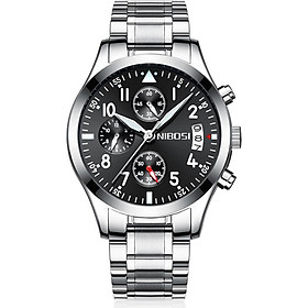 Đồng hồ nam NIBOSI 2303 dây thép đúc chạy 6 kim size 40mm JS-2303