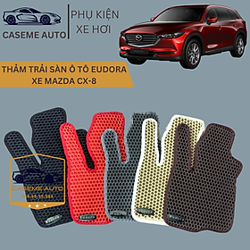 Thảm Trải Sàn, Lót Sàn Ô Tô Cao Su Eudora CloudFoam Thiết Kế Theo Xe Dành Cho Xe MAZDA CX-8, Chống Nước, Không Mùi, Ngăn Bụi Bẩn, Dễ Vệ Sinh - Hàng Chính Hãng