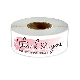 TD70_Tem dán chữ " Thank you" << SIZE 2.5*7.5CM- 120 tem/CUỘN