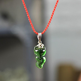 Vòng Cổ Nữ Hồ Ly Pha Lê Đuôi Dài Móc Bạc (Nhiều Màu)