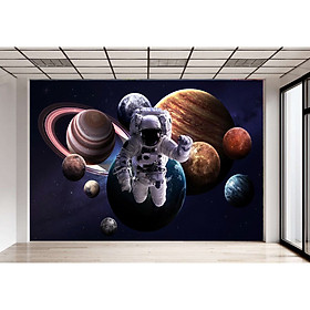 Mua (HCM) Tranh dán trần  dán tường 3d hành tinh  vũ trụ galaxy 6 có sẵn keo dễ dán(có in theo kích thước yêu cầu)