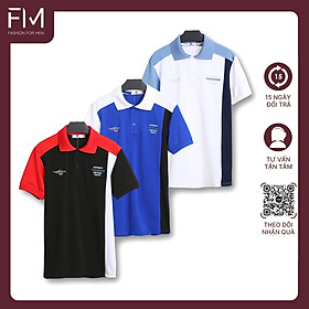 Áo thun polo nam ngắn tay, họa tiết thêu trước ngực, chất thun co dãn, thấm hút mồ hôi, phối màu lạ mắt - FORMEN SHOP - FMPS170