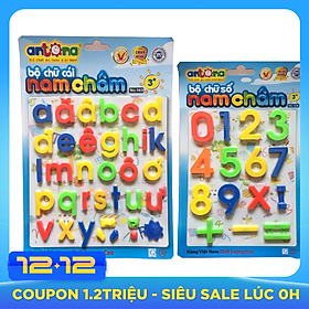 Combo Bộ Chữ Cái Nam Châm Và Chữ Số Antona Theo Quy Chuẩn Của Bộ Giáo Dục