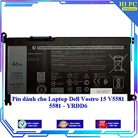 Pin dành cho Laptop Dell Vostro 15 V5581 5581 YRDD6 - Hàng Nhập Khẩu 