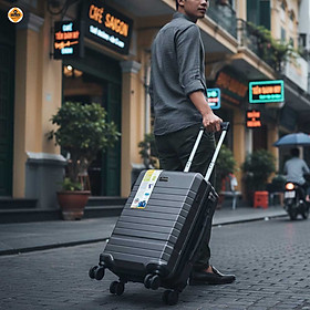 Vali Kéo Du Lịch Cao Cấp Xbags Dark Titan Pro – Vali Size 20 Xách Tay Máy Bay, Khóa TSA Mỹ, Cổng Sạc USB Tiện Lợi, Nhựa ABS Siêu Bền Sang Trọng XB6104