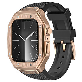 Mua Ốp Case tích hợp dây đeo Vỏ Kim Loại bảo vệ cho Apple Watch Series 4/5/6/SE/7/8/9/SE2 Size 44mm/45mm - Hàng Nhập Khẩu