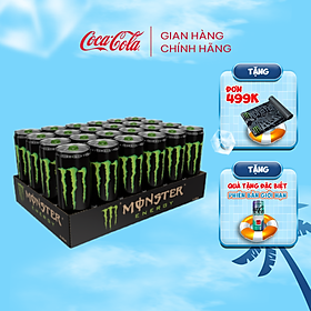 [TẶNG VOUCHER ESTEEM] Lốc 24 Lon Nước Tăng Lực Giải Khát Monster Energy 355ml/Lon Sale 15.5 Coca-Cola Official Store