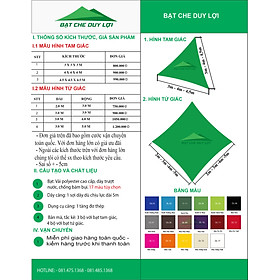 Mua Bạt Căng Ngoài Trời Hình Tam Giác 4 5x4 5x4 5m