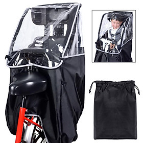 Kids Bicycle Rear Seat Waterproof Rain Cover Sunshade and Blackout Protector Universal Outdoor Durable Transparent Wind Protection for Trekking Bike