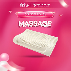 Mua Gối Nằm Cao Su Thiên Nhiên Massage Thuần Việt - Thiết Kế Lượn Sóng  Có Gai Massage  Giảm Đau Vai Gáy Cổ