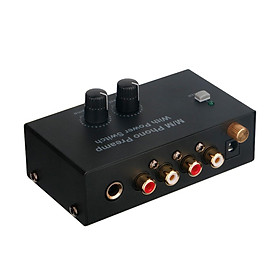 Phonograph Preamplifier Low Noise Audio Stereo for Meetings DJ Mixers Home