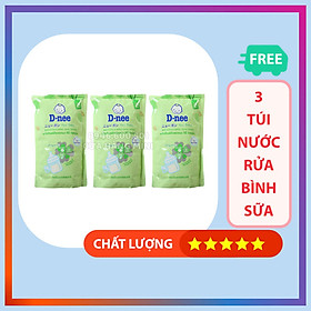 Combo 3 Túi Nước Rửa Bình Sữa Dnee Túi - 550ml/Túi
