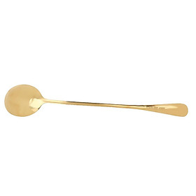 Stainless Steel Spoon Coffee Sugar Ice Cream Spoon Teaspoon Oval Gold
