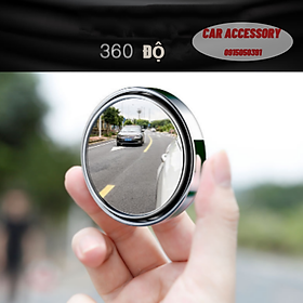Gương tròn ô tô gương chiếu hậu điều chỉnh 360 độ gương chiếu hậu điểm mù cực rõ phụ trợ lùi góc rộng phản xạ điểm mù 